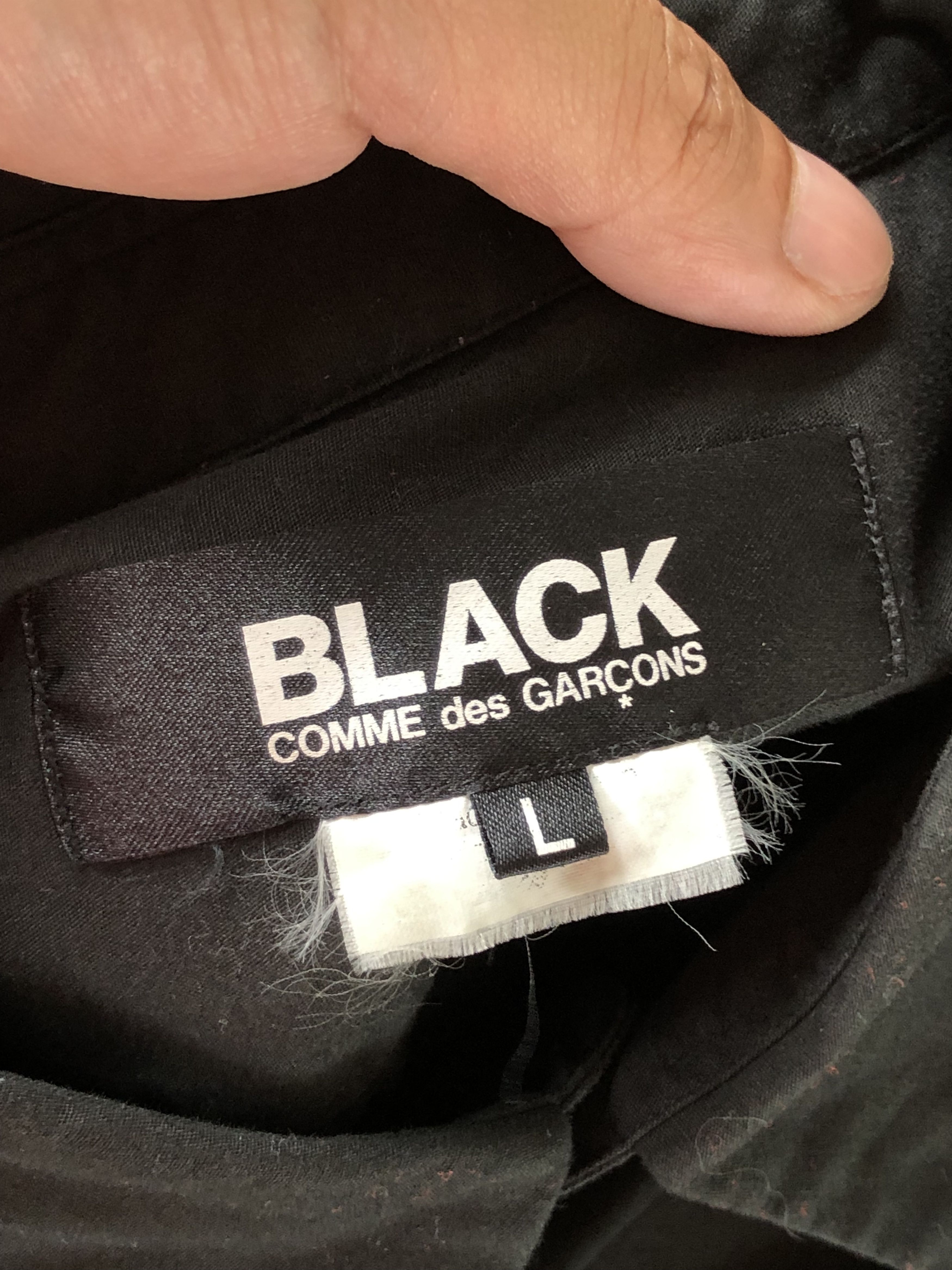 Comme des Garcons RARE🔥SS11 CDG BLACK L/S BUTTON UPS SINGLE POCKET Size US M / EU 48-50 / 2 - 9 Thumbnail
