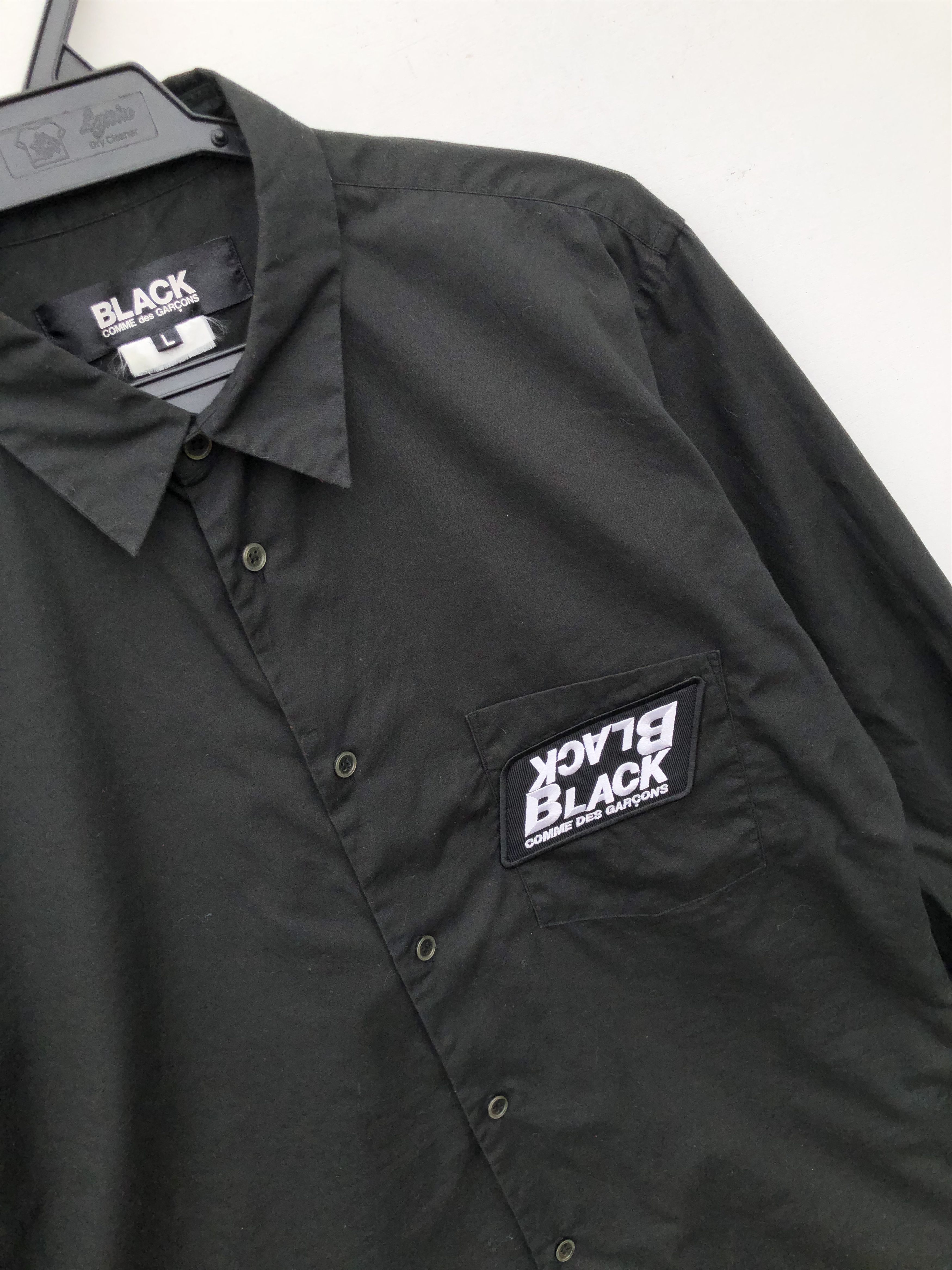 Comme des Garcons RARE🔥SS11 CDG BLACK L/S BUTTON UPS SINGLE POCKET Size US M / EU 48-50 / 2 - 3 Thumbnail