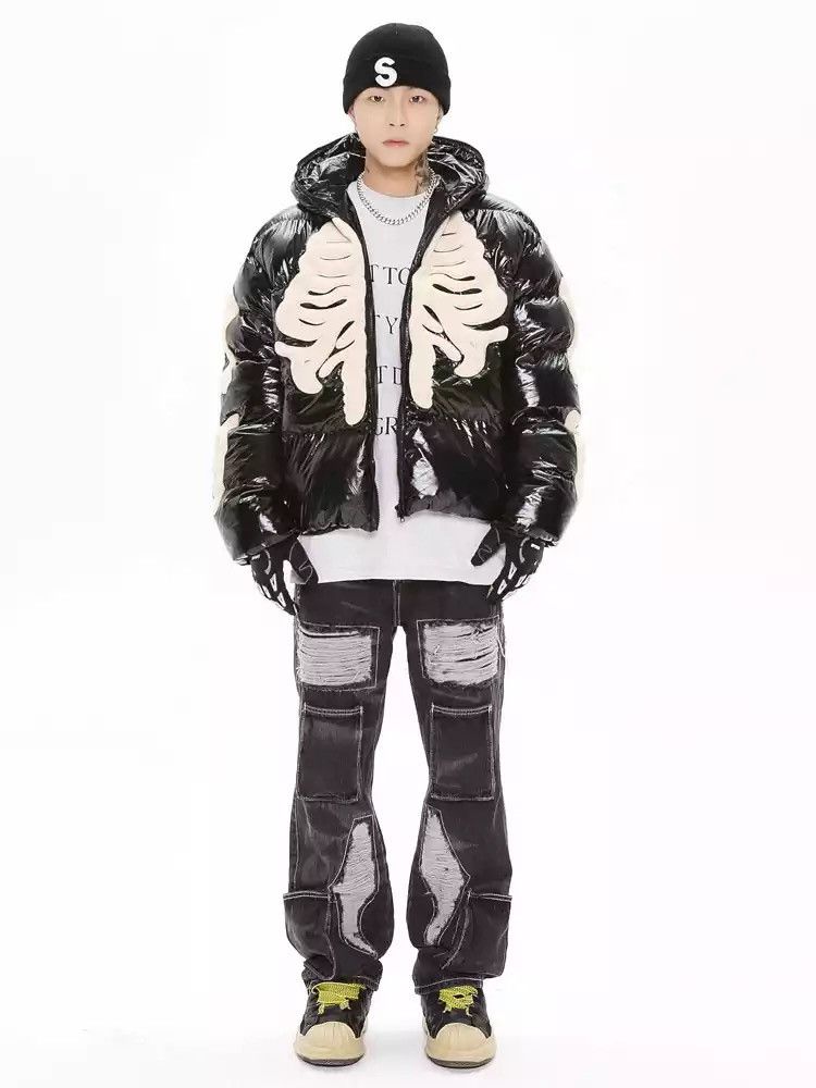 Japanese Brand Winter Bright Skeleton Patch Parka Size US L / EU 52-54 / 3 - 3 Thumbnail