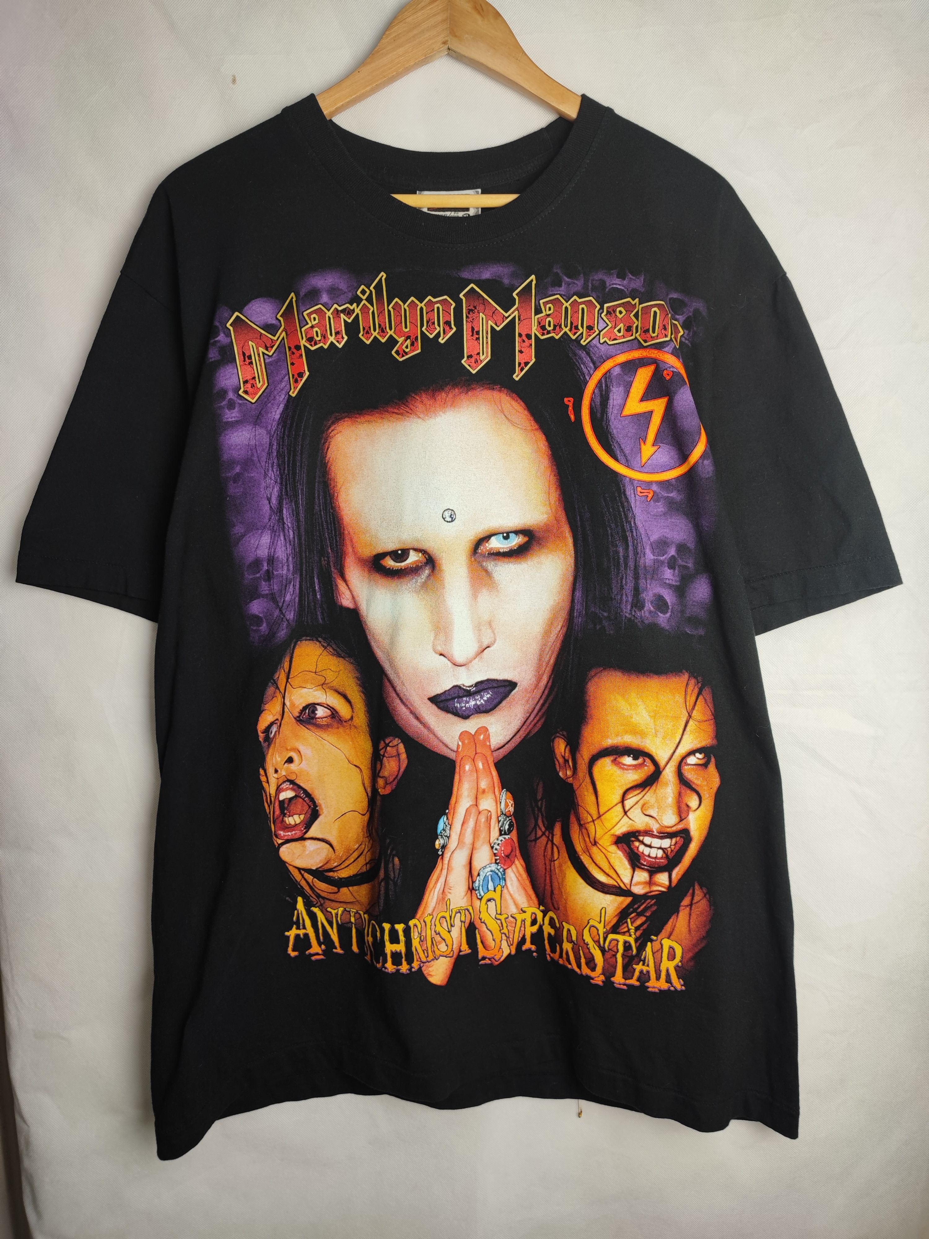 Band Tees × Vintage SALE!!! Vintage 90's Bootleg Marilyn Manson T-shirt Size US XL / EU 56 / 4 - 1 Thumbnail