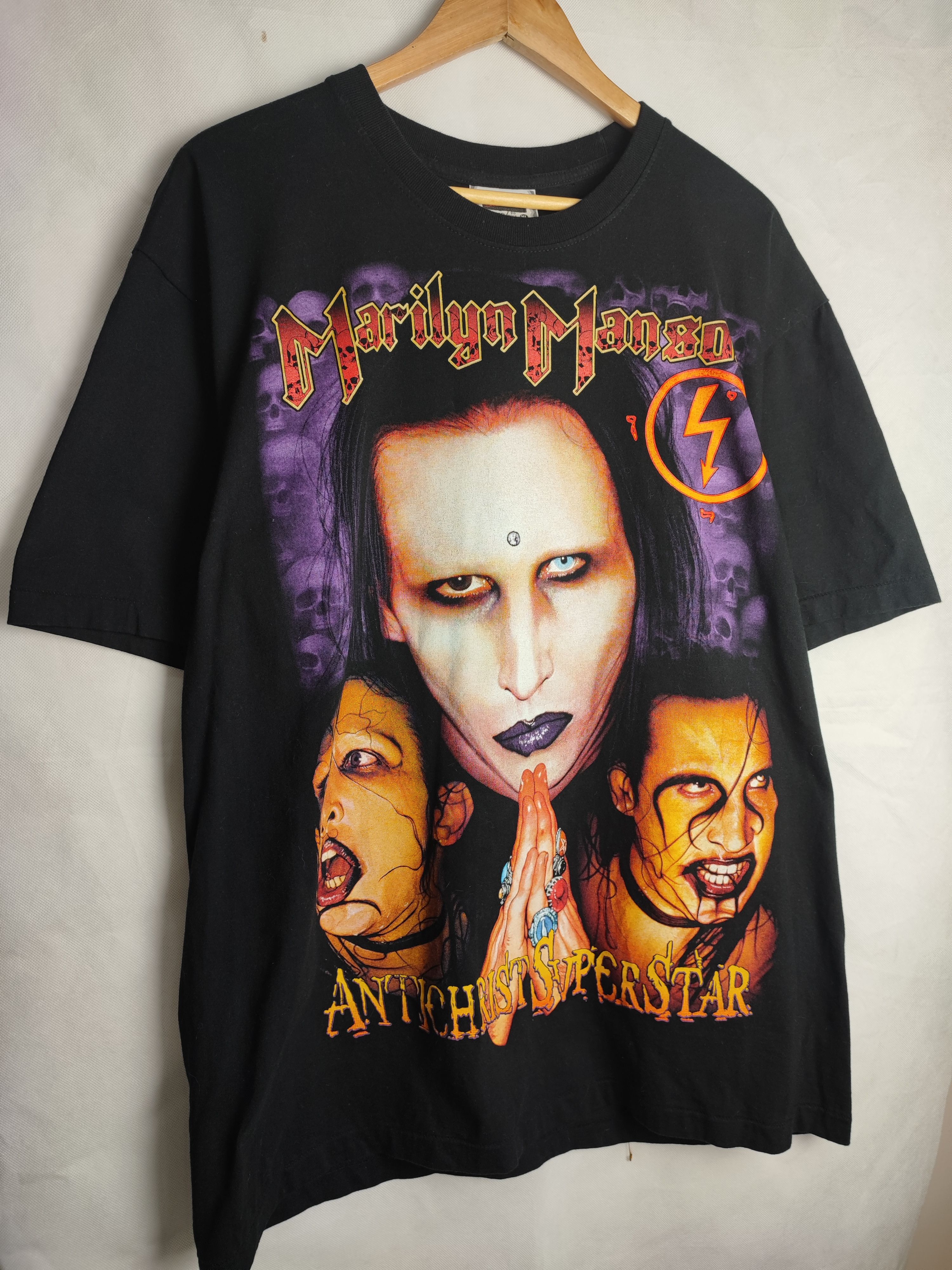 Band Tees × Vintage SALE!!! Vintage 90's Bootleg Marilyn Manson T-shirt Size US XL / EU 56 / 4 - 2 Thumbnail