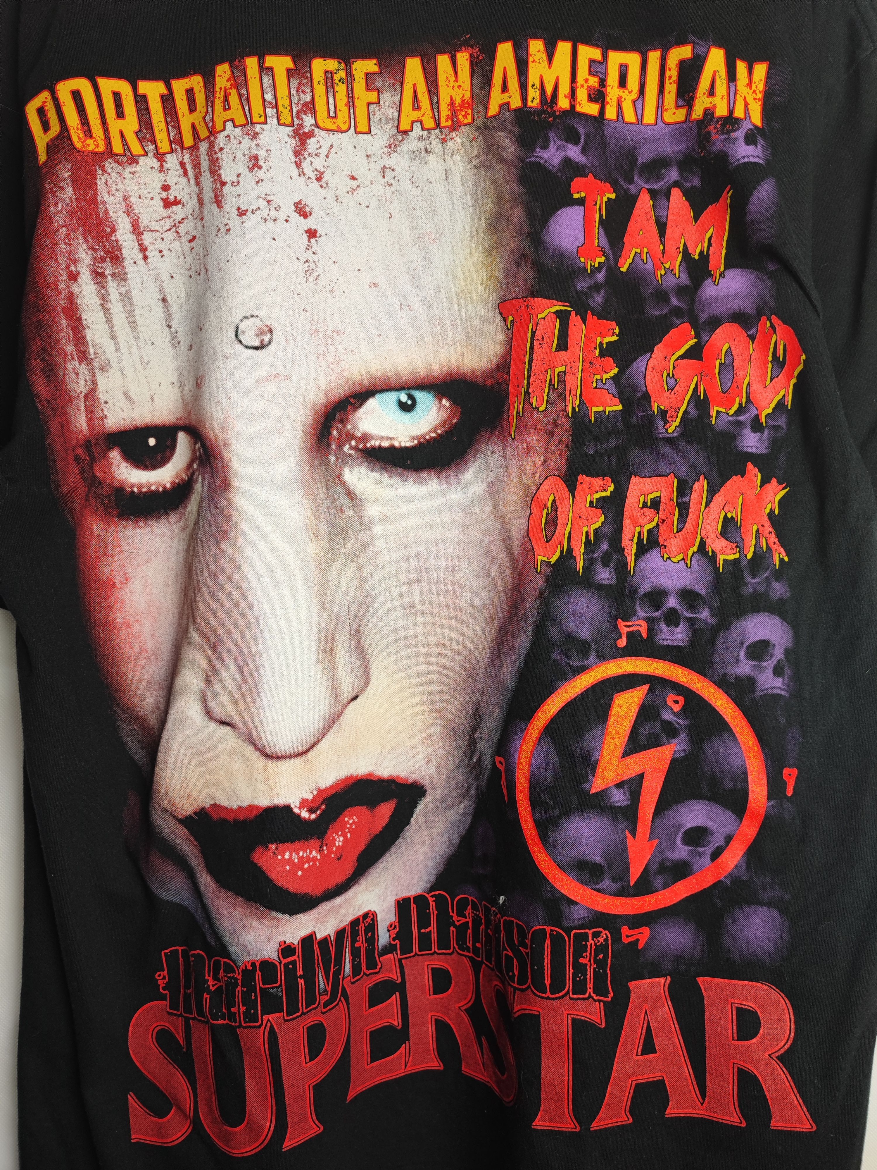 Band Tees × Vintage SALE!!! Vintage 90's Bootleg Marilyn Manson T-shirt Size US XL / EU 56 / 4 - 6 Thumbnail