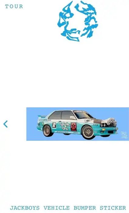 Travis Scott Travis Scott Blue Jackboys Vehicle Bumper Sticker BMW Size ONE SIZE - 2 Thumbnail