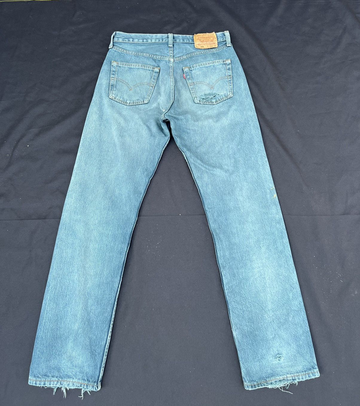 Levi's Vintage 90s Levi’s 501 Distress Sun Fade Denim Trashed Jeans Size US 30 / EU 46 - 5 Thumbnail