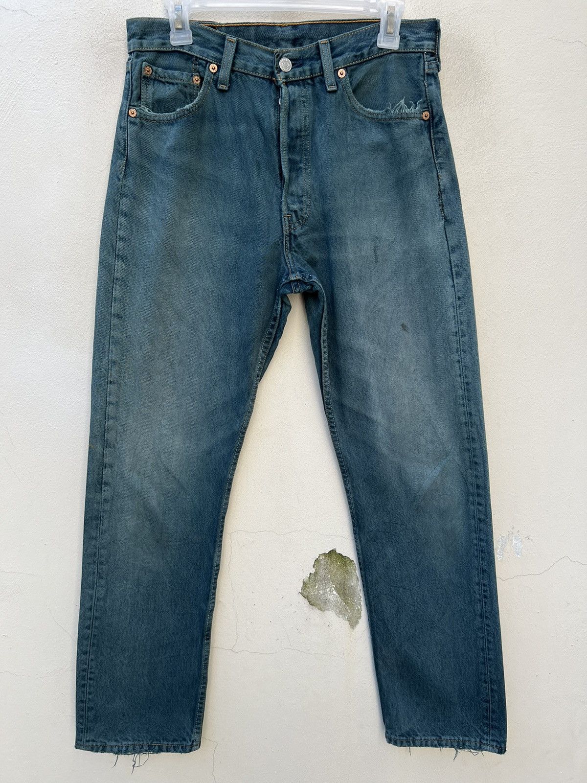 Levi's Vintage 90s Levi’s 501 Distress Sun Fade Denim Trashed Jeans Size US 30 / EU 46 - 6 Thumbnail