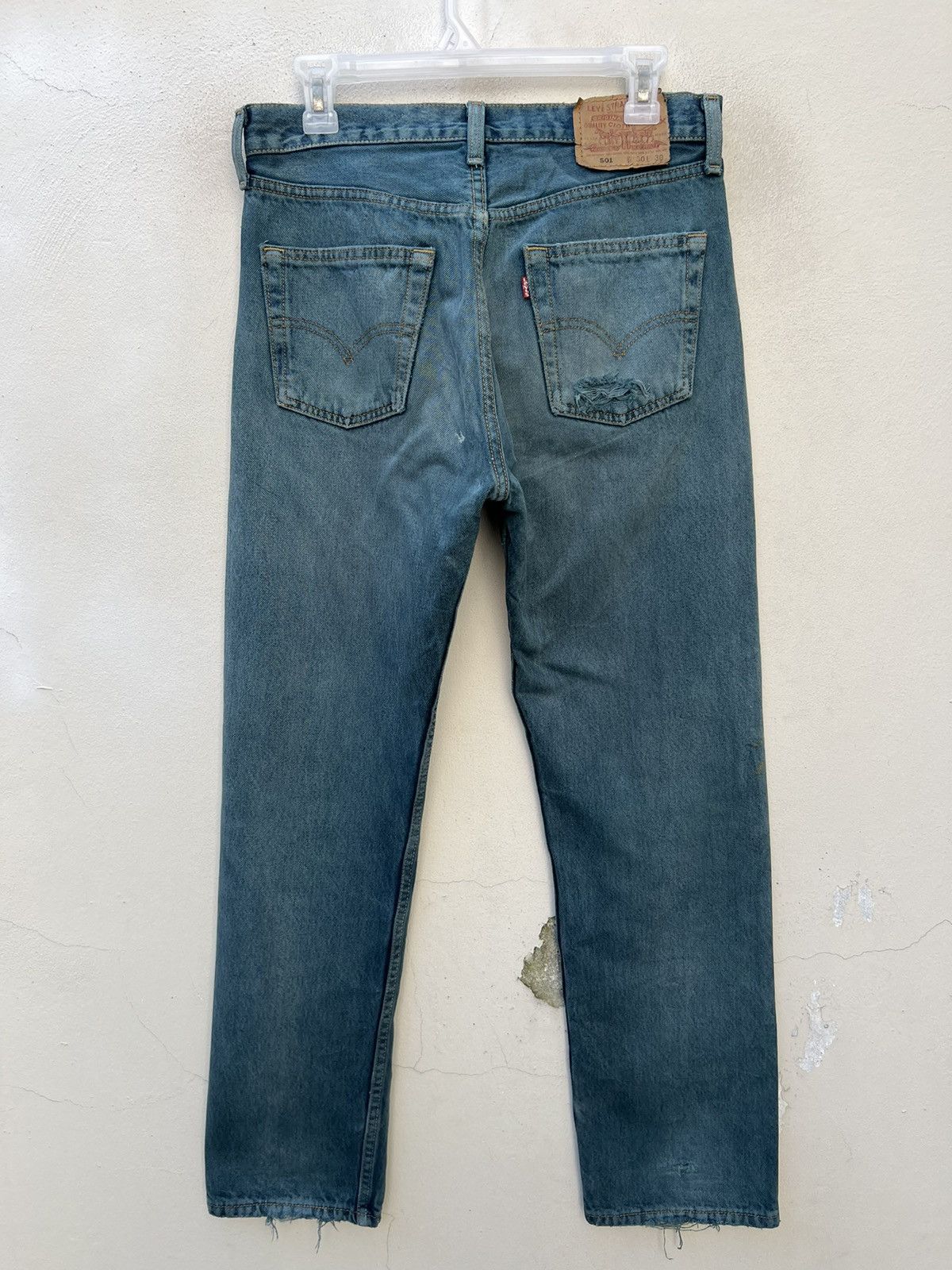 Levi's Vintage 90s Levi’s 501 Distress Sun Fade Denim Trashed Jeans Size US 30 / EU 46 - 16 Thumbnail