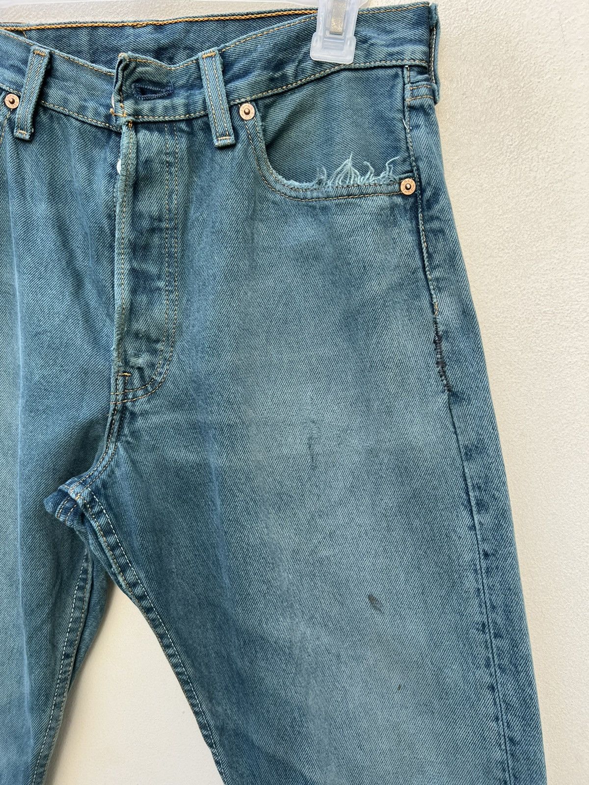 Levi's Vintage 90s Levi’s 501 Distress Sun Fade Denim Trashed Jeans Size US 30 / EU 46 - 11 Thumbnail