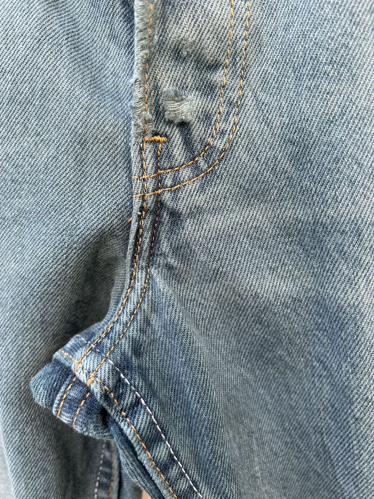Levi's Vintage 90s Levi’s 501 Distress Sun Fade Denim Trashed Jeans Size US 30 / EU 46 - 12 Thumbnail