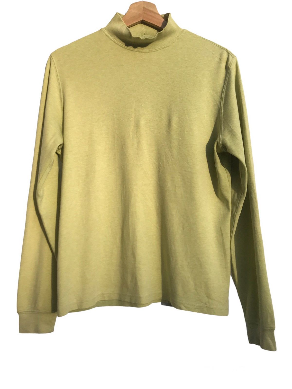 Vintage Turtle Neck Bean Long Sleeve T Shirt