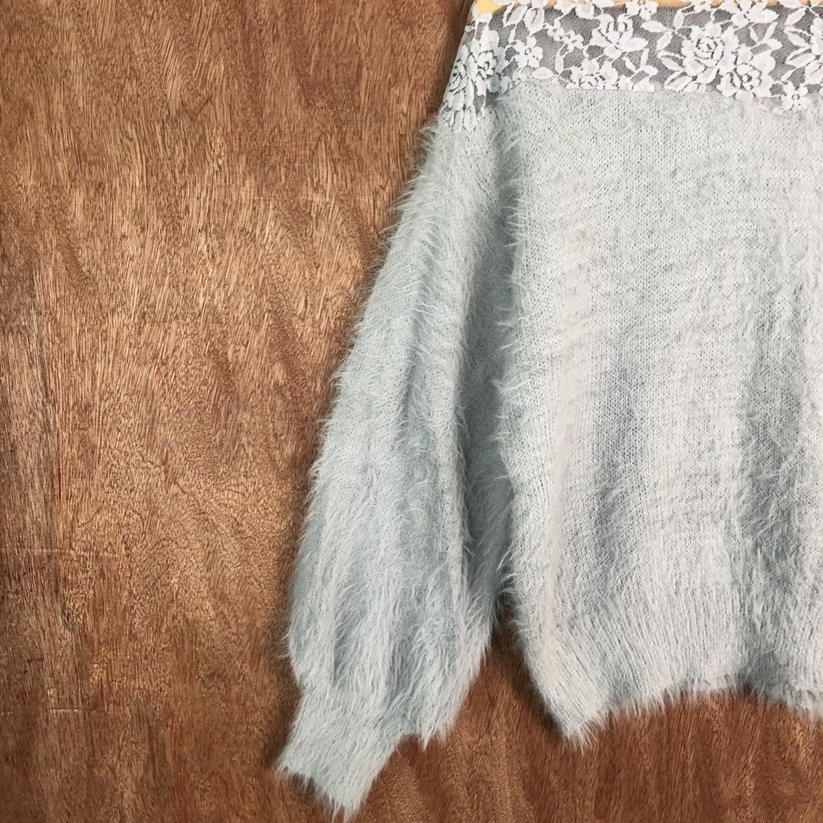 Homespun Knitwear × Japanese Brand Olive Des Olive Grey shag shaggy Mohair Knitwear #c389 Size M / US 6-8 / IT 42-44 - 7 Thumbnail