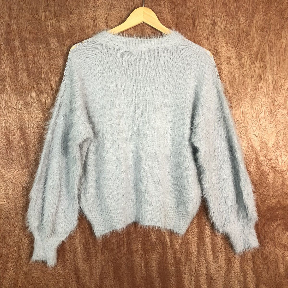 Homespun Knitwear × Japanese Brand Olive Des Olive Grey shag shaggy Mohair Knitwear #c389 Size M / US 6-8 / IT 42-44 - 10 Thumbnail
