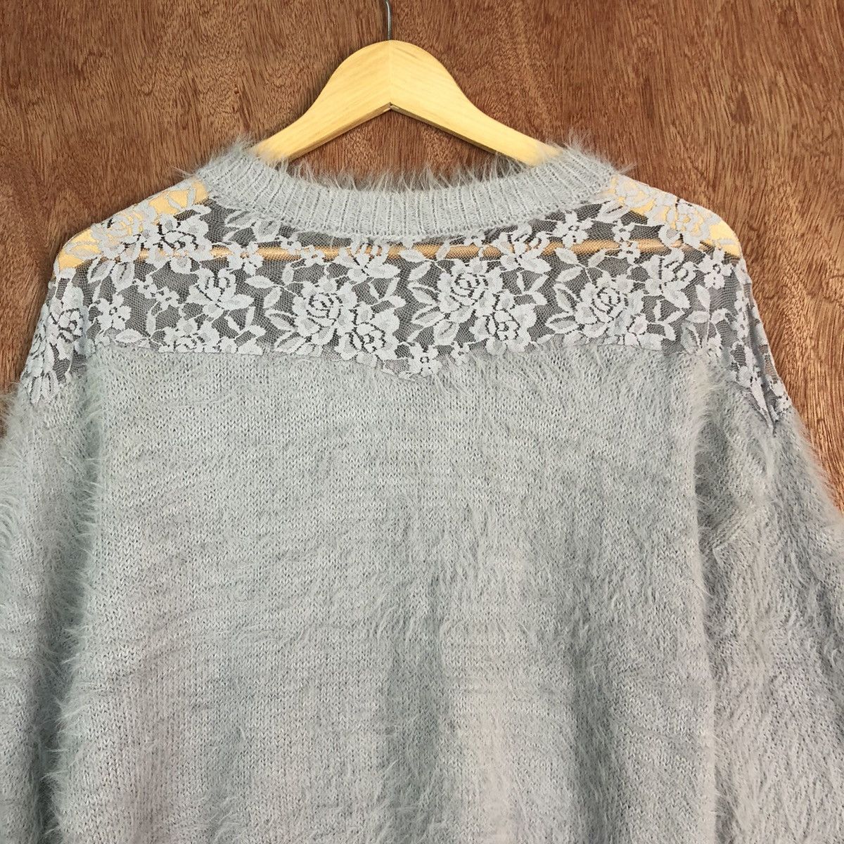 Homespun Knitwear × Japanese Brand Olive Des Olive Grey shag shaggy Mohair Knitwear #c389 Size M / US 6-8 / IT 42-44 - 2 Thumbnail