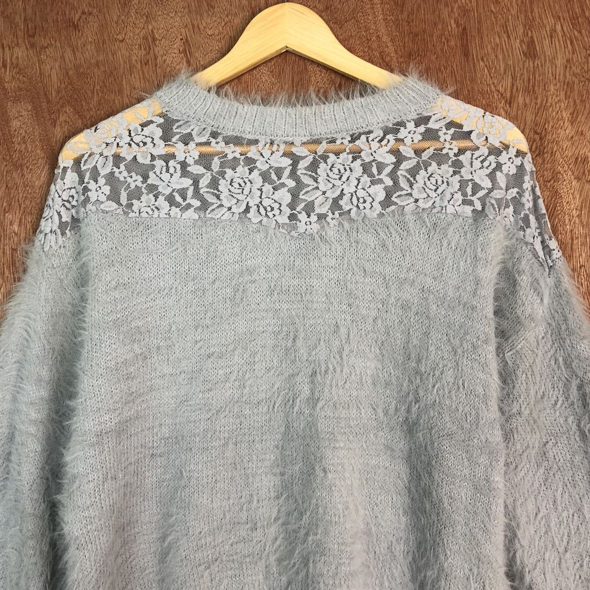 Homespun Knitwear × Japanese Brand Olive Des Olive Grey shag shaggy Mohair Knitwear #c389 Size M / US 6-8 / IT 42-44 - 8 Thumbnail