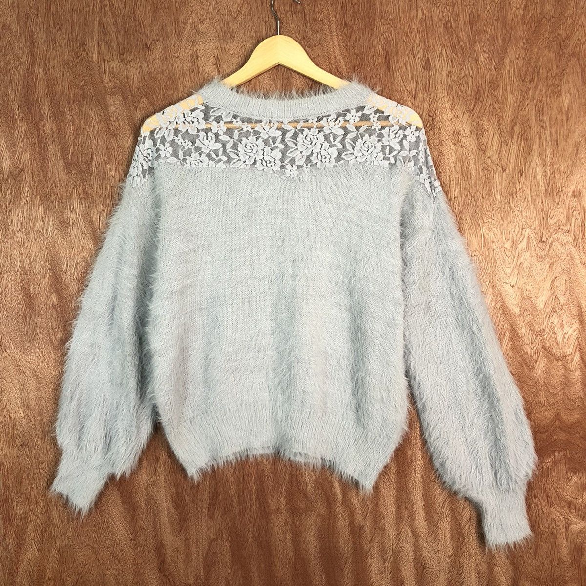 Homespun Knitwear × Japanese Brand Olive Des Olive Grey shag shaggy Mohair Knitwear #c389 Size M / US 6-8 / IT 42-44 - 1 Thumbnail