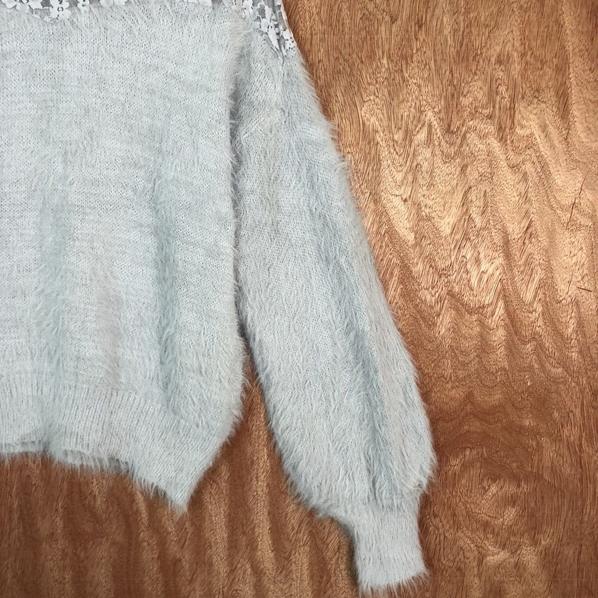 Homespun Knitwear × Japanese Brand Olive Des Olive Grey shag shaggy Mohair Knitwear #c389 Size M / US 6-8 / IT 42-44 - 5 Thumbnail