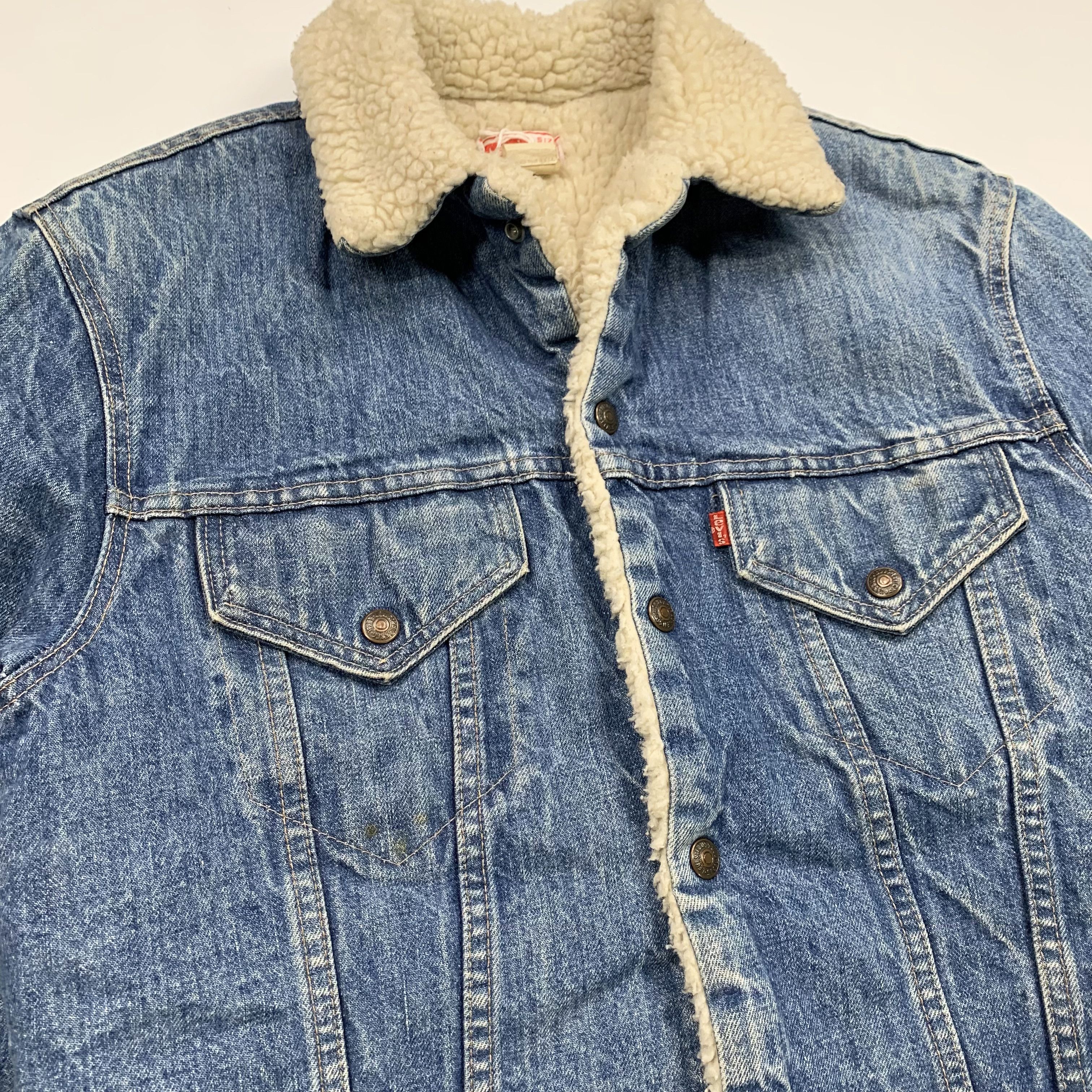 Levi's × Vintage 70s Fur / "Sherpa" Lined Denim Jean Jacket Size US M / EU 48-50 / 2 - 7 Thumbnail