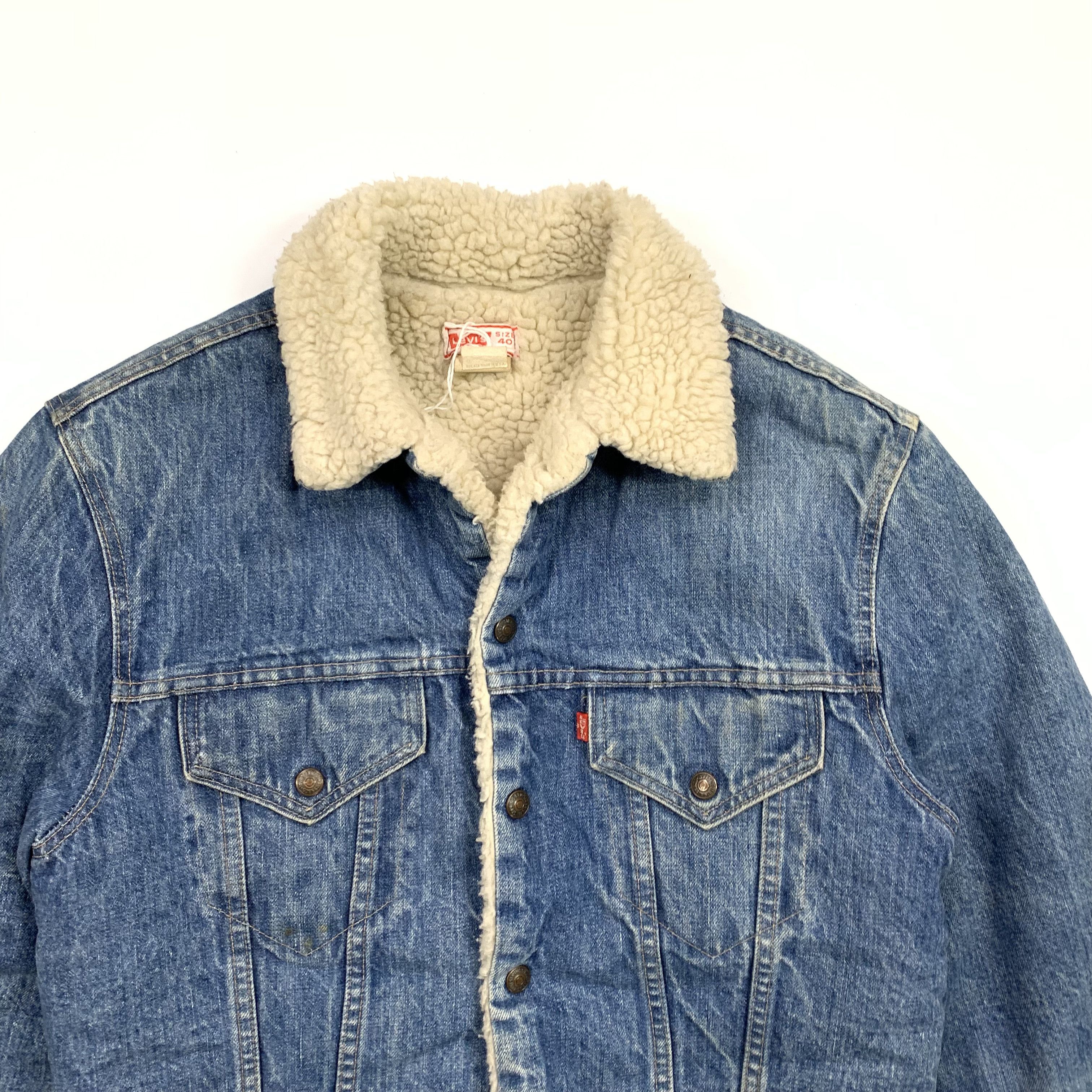 Levi's × Vintage 70s Fur / "Sherpa" Lined Denim Jean Jacket Size US M / EU 48-50 / 2 - 2 Thumbnail