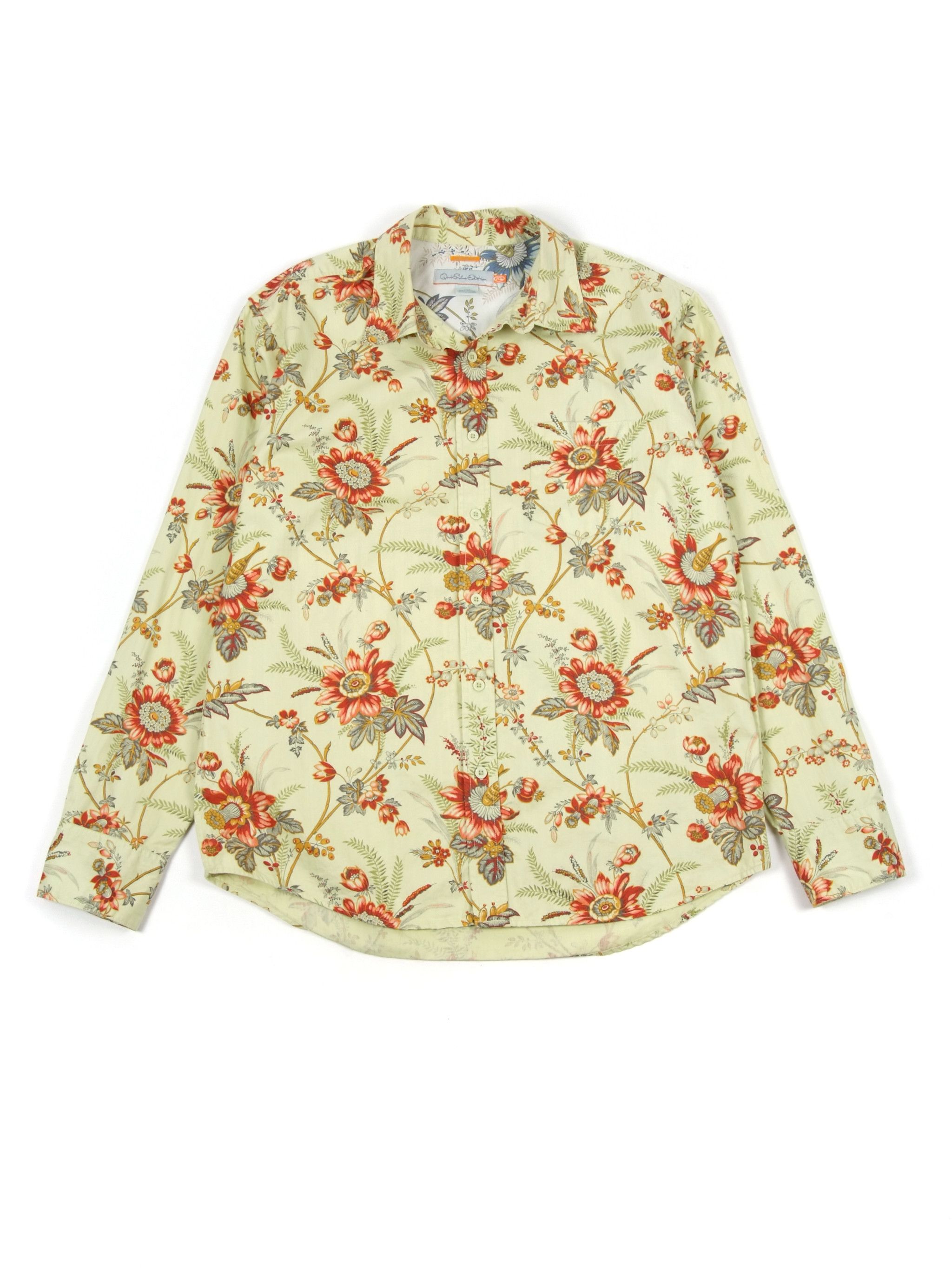 Quiksilver × Vintage Vintage Quicksilver Floral Long Sleeve Shirt (L) Size US L / EU 52-54 / 3 - 1 Thumbnail