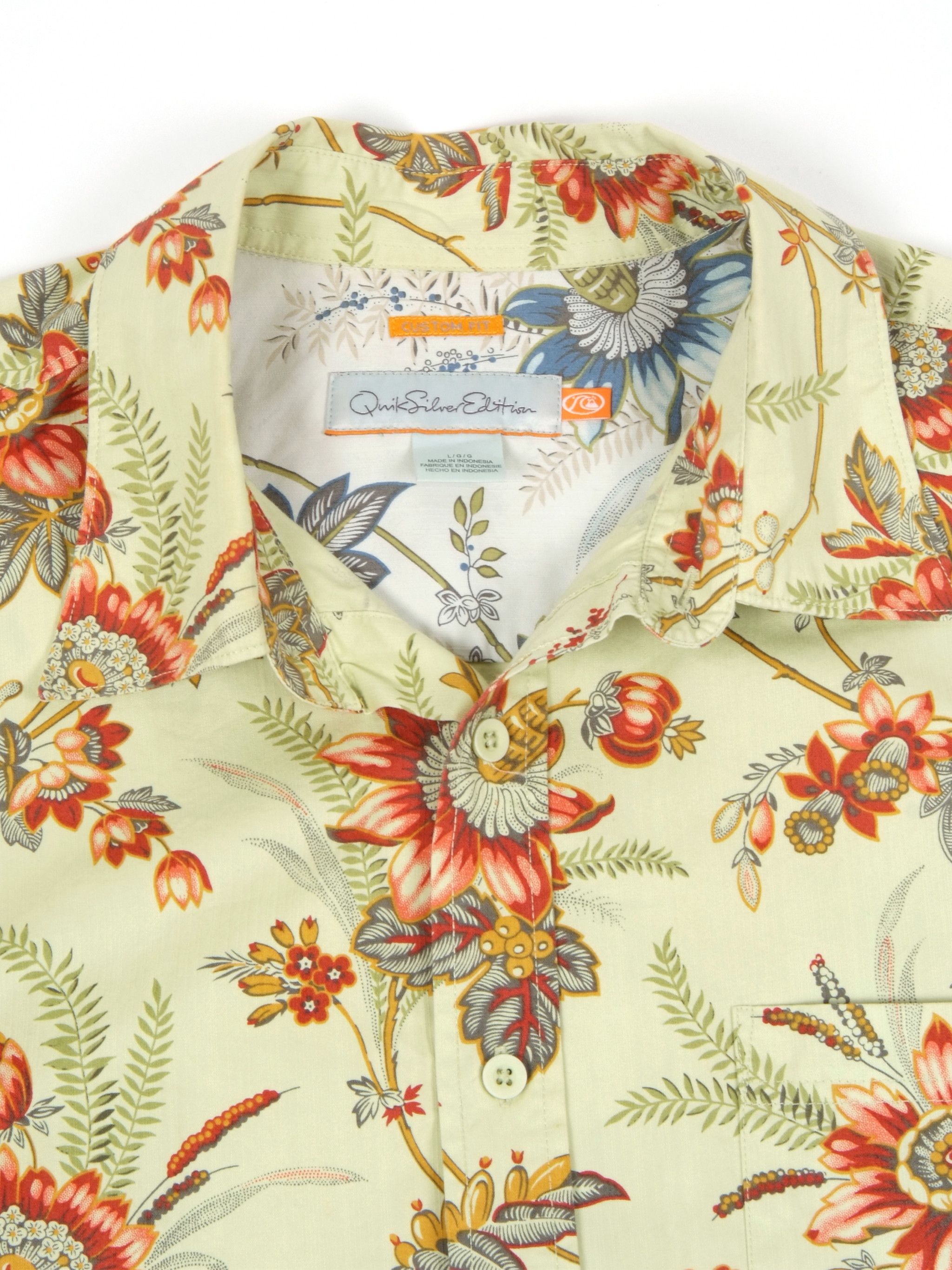 Quiksilver × Vintage Vintage Quicksilver Floral Long Sleeve Shirt (L) Size US L / EU 52-54 / 3 - 3 Thumbnail
