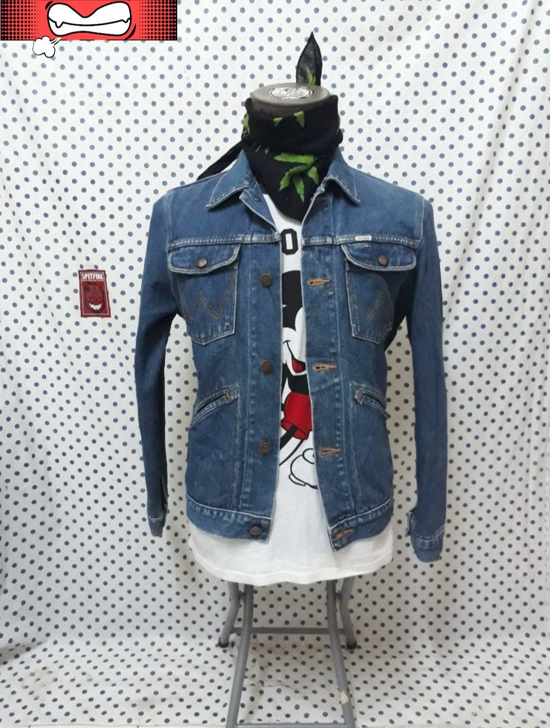 Japanese Brand 💥Vintage wrangler stonewash denim jacket Size US M / EU 48-50 / 2 - 1 Thumbnail