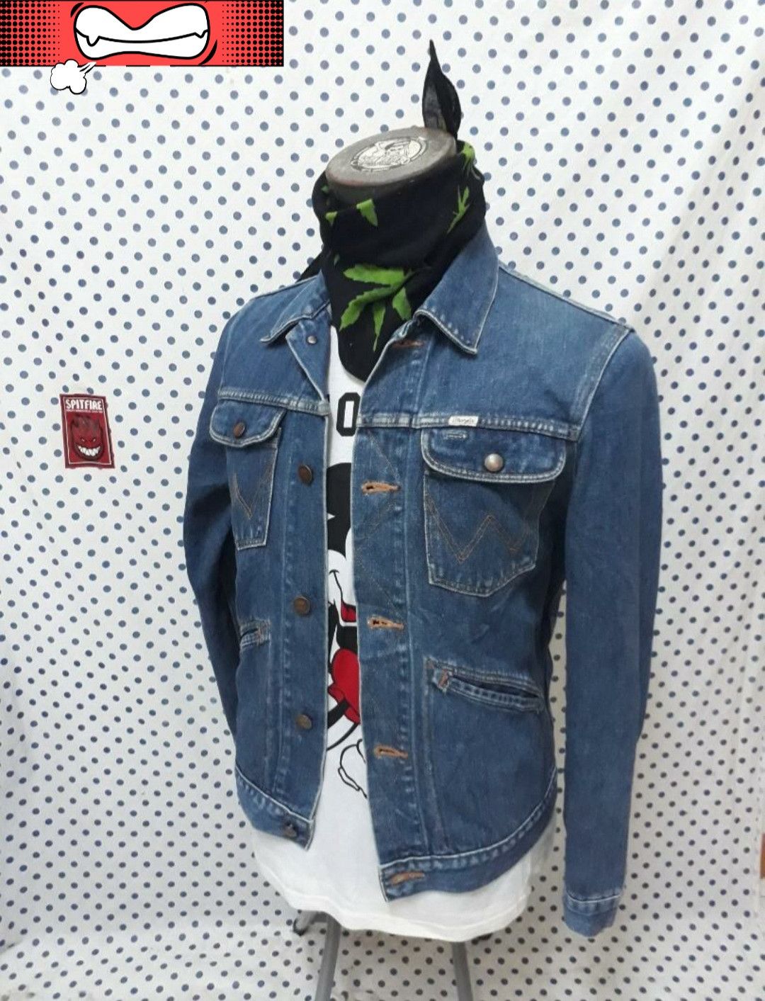 Japanese Brand 💥Vintage wrangler stonewash denim jacket Size US M / EU 48-50 / 2 - 3 Thumbnail