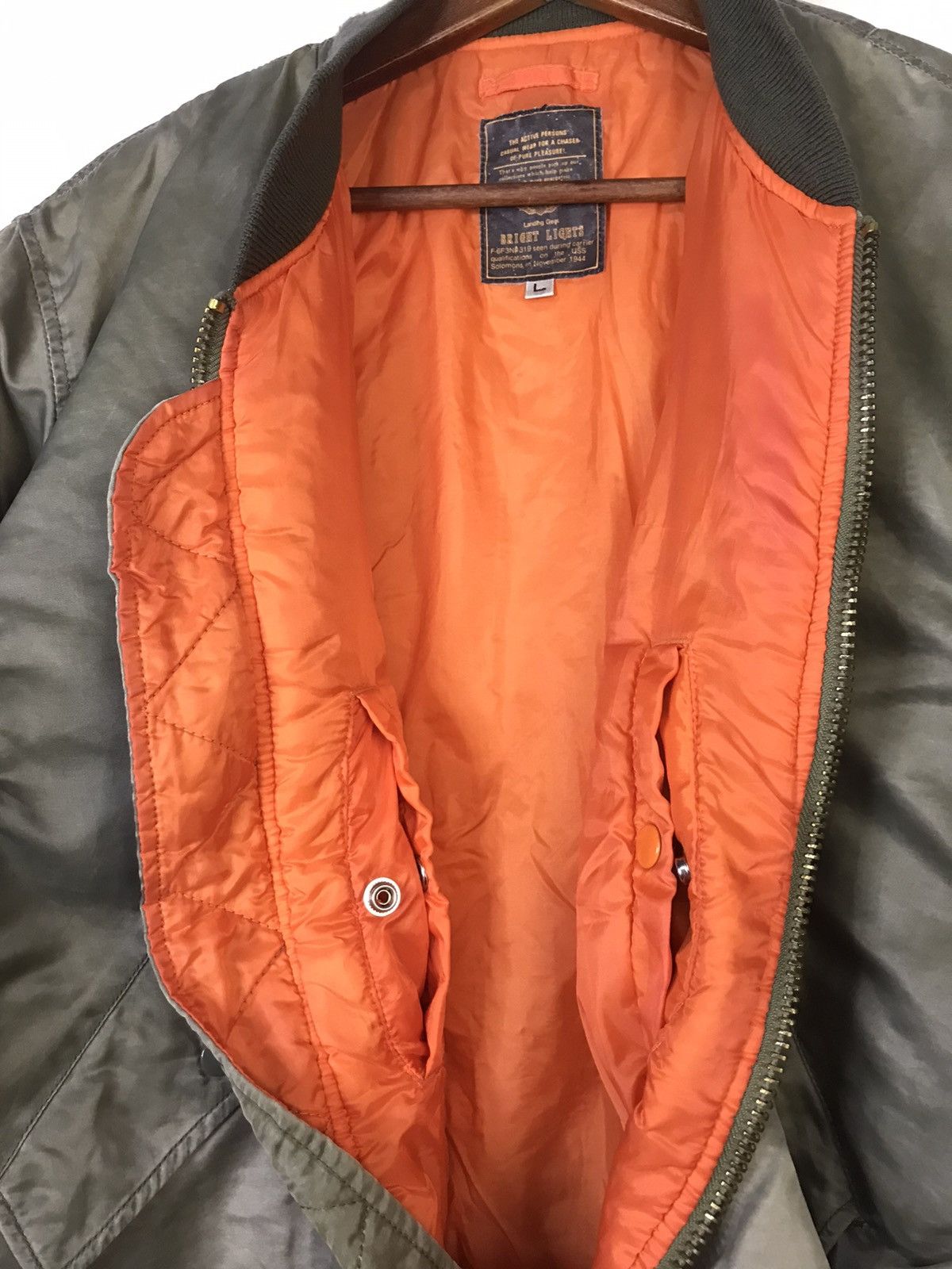 Other Rare💥90s USS Solomons Army Flight Bomber Jacket Size US L / EU 52-54 / 3 - 8 Thumbnail
