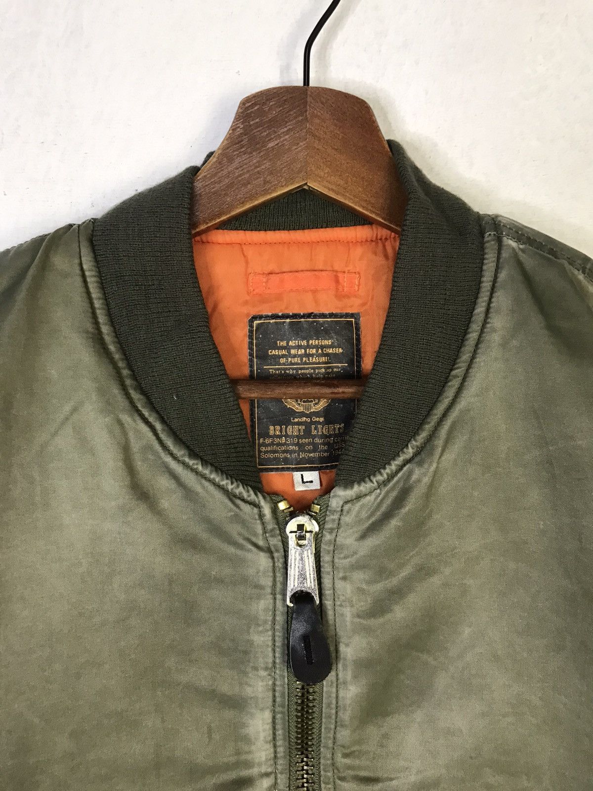 Other Rare💥90s USS Solomons Army Flight Bomber Jacket Size US L / EU 52-54 / 3 - 5 Thumbnail