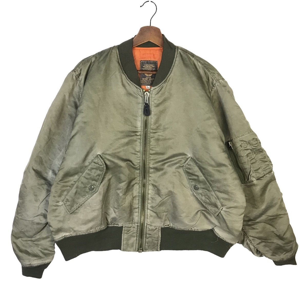 Other Rare💥90s USS Solomons Army Flight Bomber Jacket Size US L / EU 52-54 / 3 - 1 Thumbnail