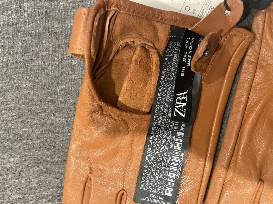 Zara Leather Fingerless Gloves Grailed