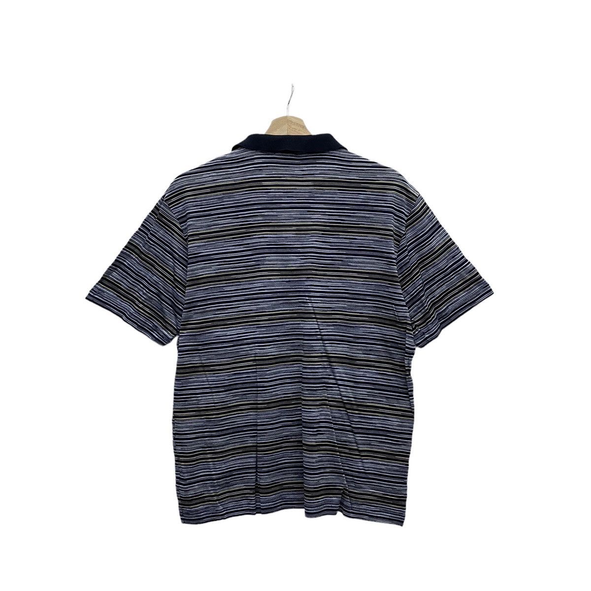 Missoni VINTAGE MISSONI SPORT STRIPE BLACK POLO SHIRT Size US M / EU 48-50 / 2 - 3 Thumbnail