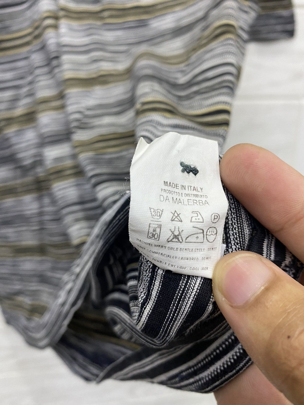 Missoni VINTAGE MISSONI SPORT STRIPE BLACK POLO SHIRT Size US M / EU 48-50 / 2 - 6 Thumbnail