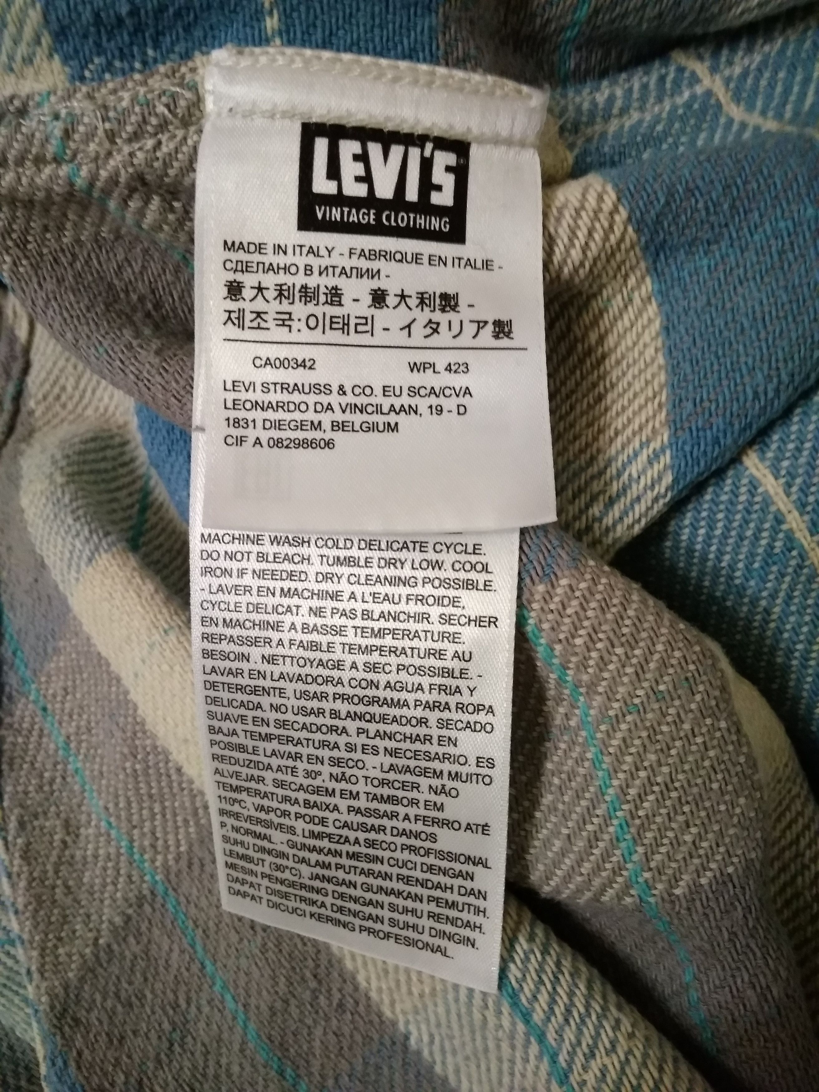 Levi's Vintage Clothing Levi's Shirt Flannel Big E Made in Italy Size US M / EU 48-50 / 2 - 5 Thumbnail