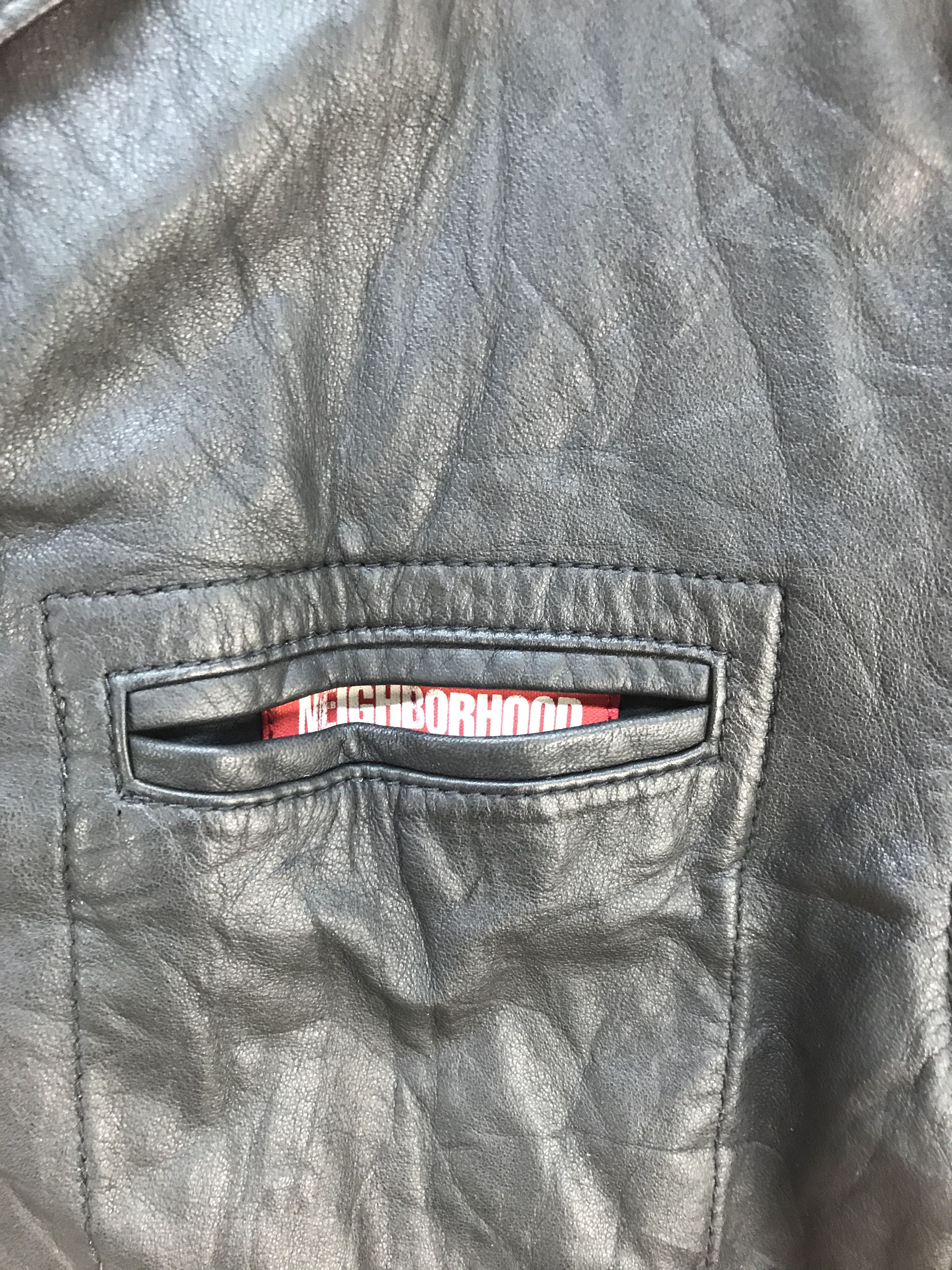 Vintage Vintage NEIGHBORHOOD Chaos Leather Jacket Size XS / US 0-2 / IT 36-38 - 7 Thumbnail