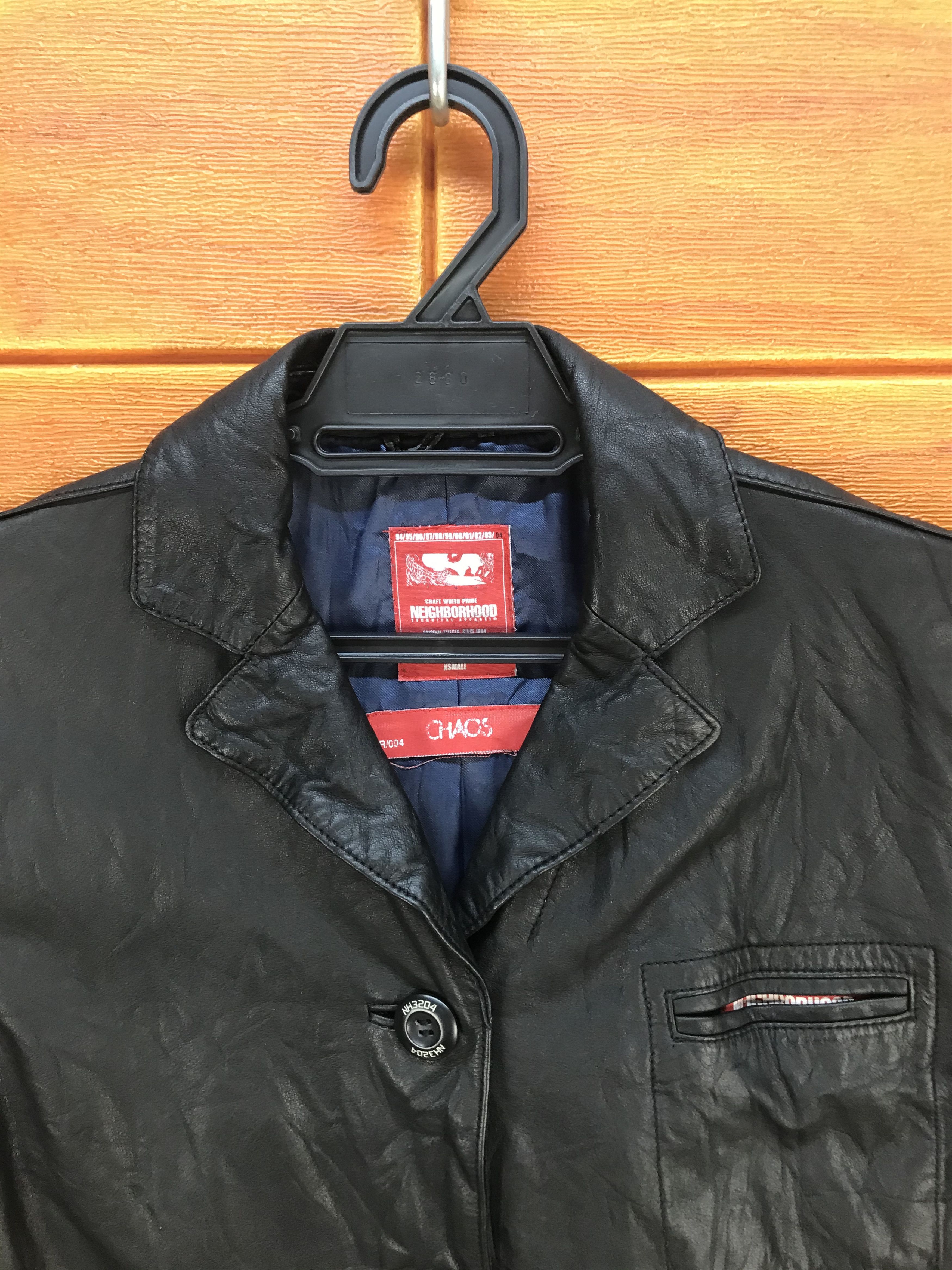 Vintage Vintage NEIGHBORHOOD Chaos Leather Jacket Size XS / US 0-2 / IT 36-38 - 5 Thumbnail