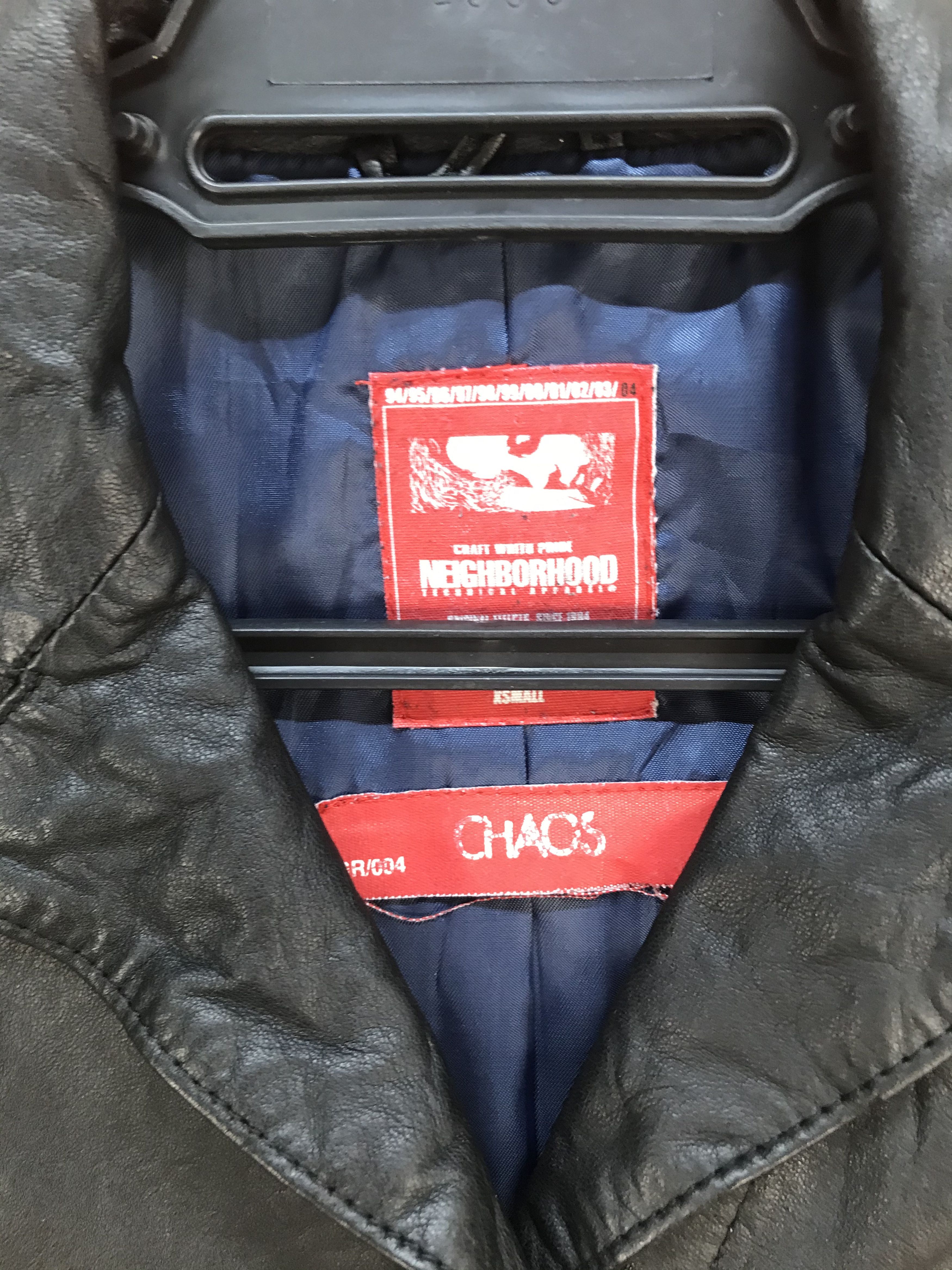 Vintage Vintage NEIGHBORHOOD Chaos Leather Jacket Size XS / US 0-2 / IT 36-38 - 6 Thumbnail