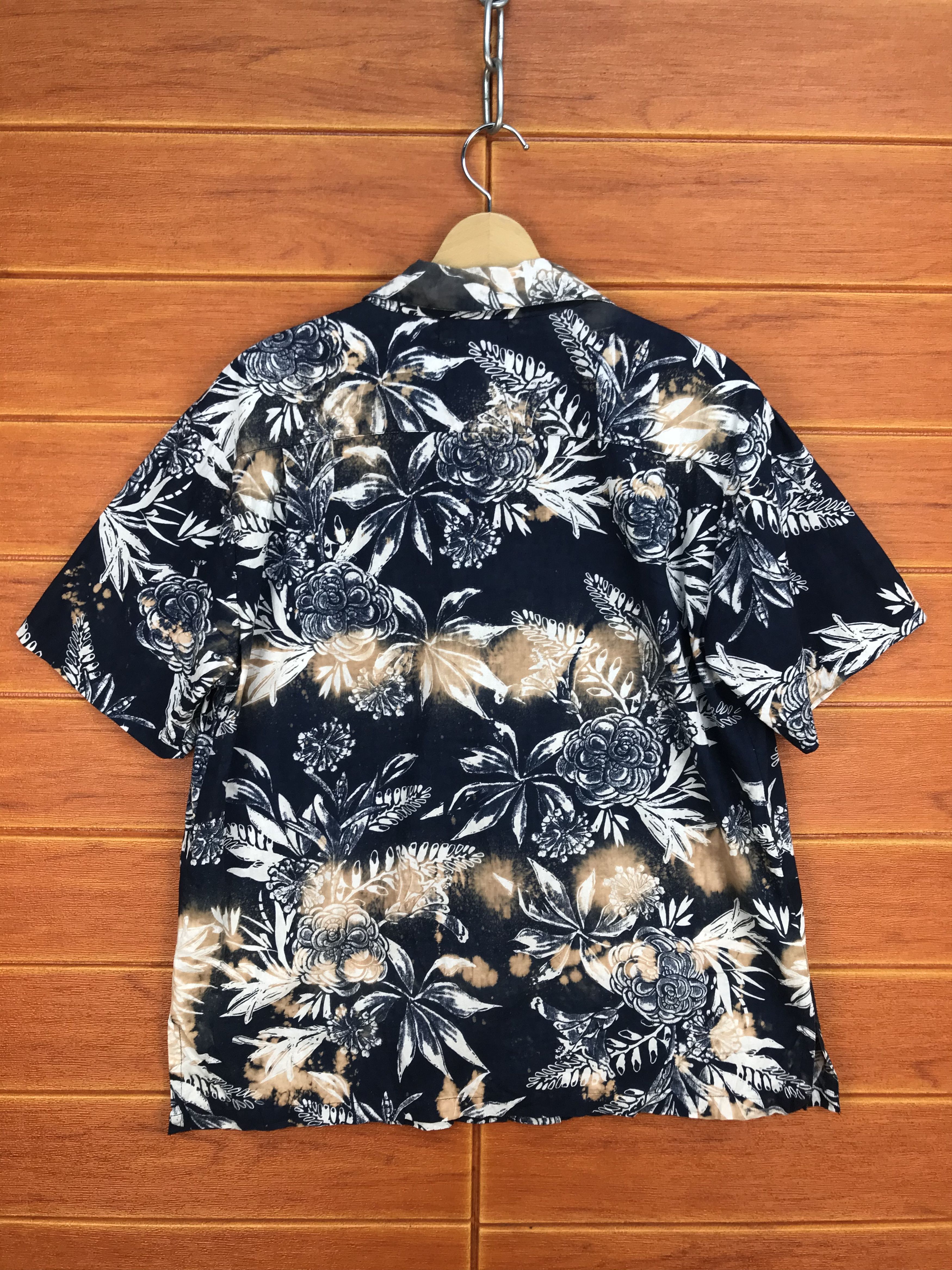 Japanese Brand Japanese Hawaiian BERIO ALLEMAGNE Bleach Wash Shirt Size US M / EU 48-50 / 2 - 7 Thumbnail