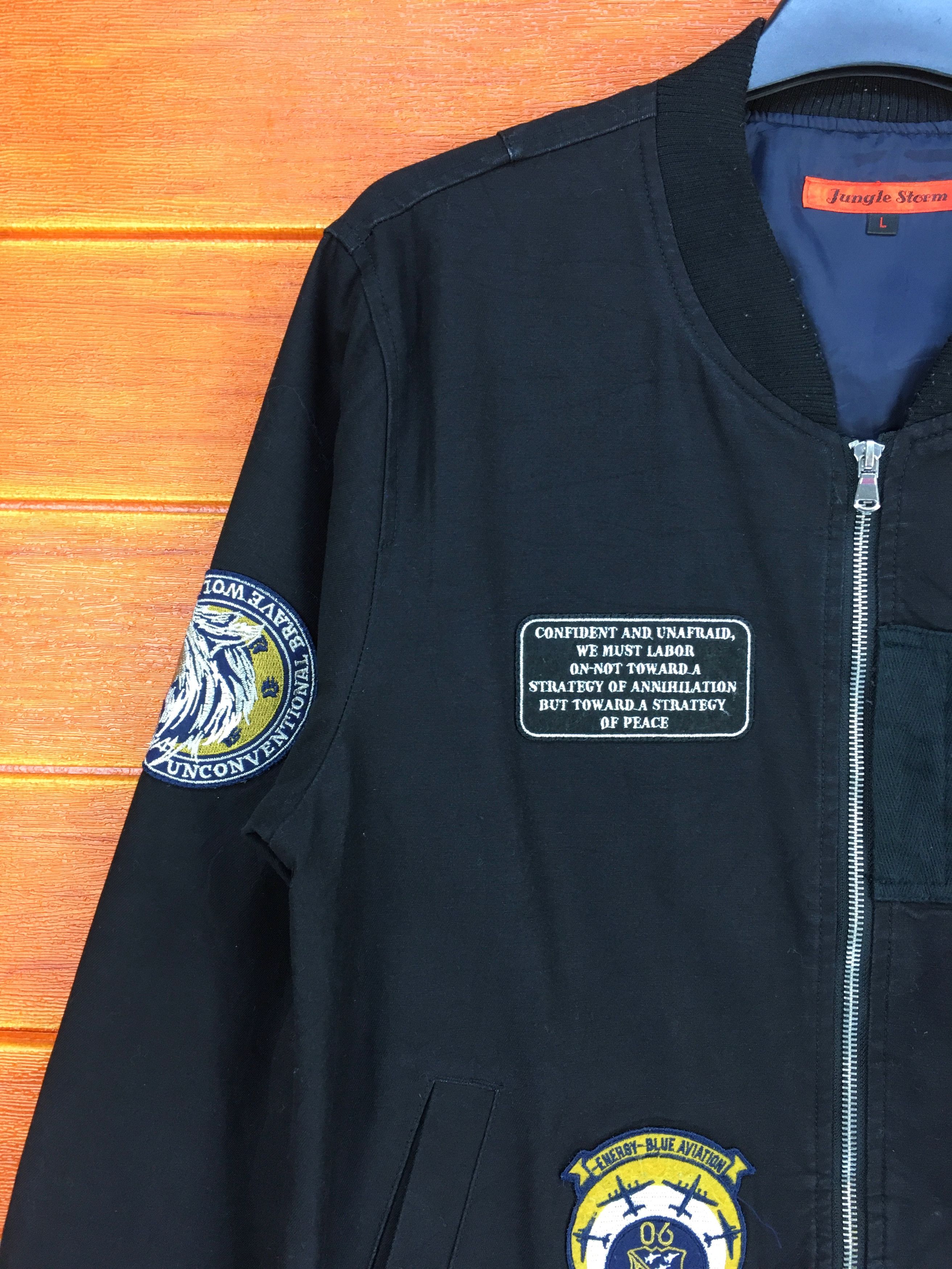 Japanese Brand JUNGLE STORM Army Patches MA-1 Bomber Jacket Size US M / EU 48-50 / 2 - 2 Thumbnail
