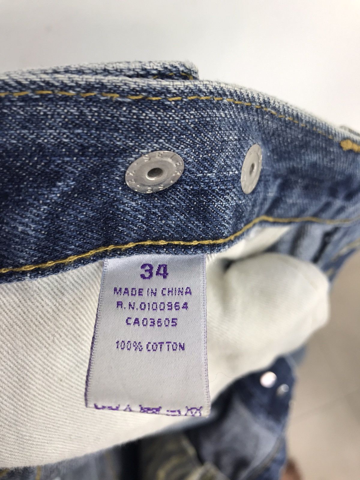 Prps Vintage PRPS Distress Faded Denim Jeans Size US 34 / EU 50 - 8 Thumbnail