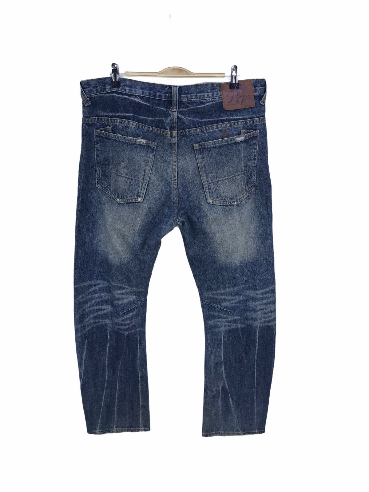 Prps Vintage PRPS Distress Faded Denim Jeans Size US 34 / EU 50 - 4 Thumbnail