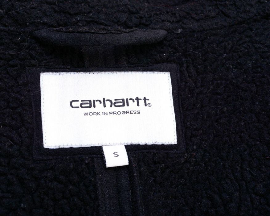 Carhartt Jacket Faux Sherpa Fleece Lining Coat Suede W' Stone WIP | Grailed