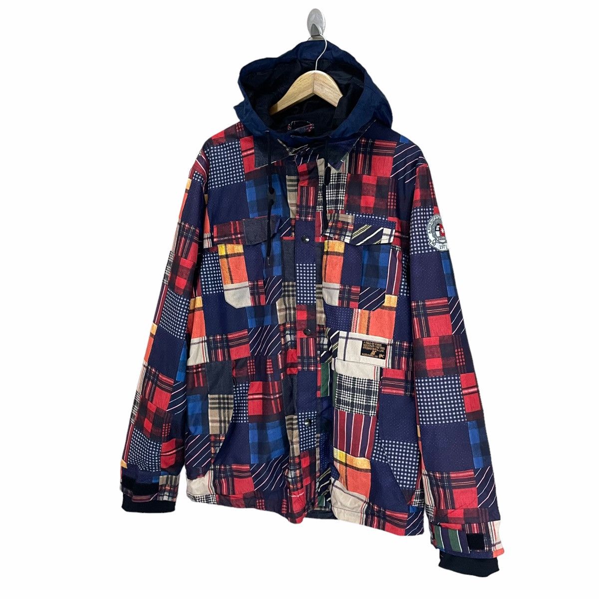 Japanese Brand 💥 SCREAM SNOWBOARD JAPAN PRINTED PATCHWORK JACKET Size US XL / EU 56 / 4 - 3 Thumbnail