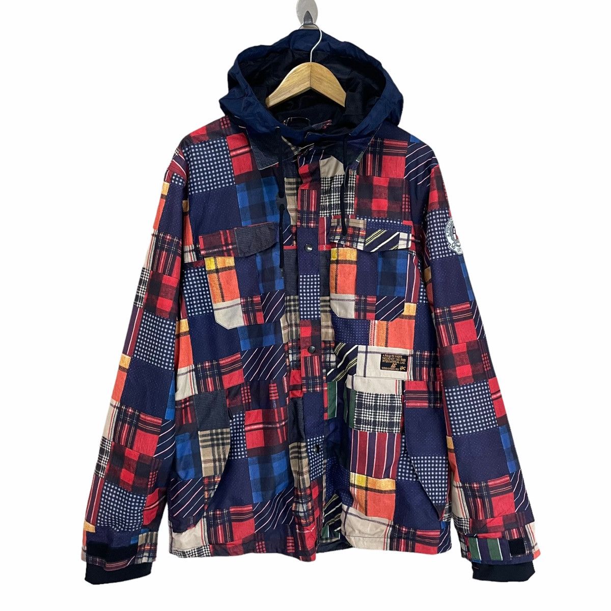Japanese Brand 💥 SCREAM SNOWBOARD JAPAN PRINTED PATCHWORK JACKET Size US XL / EU 56 / 4 - 1 Thumbnail