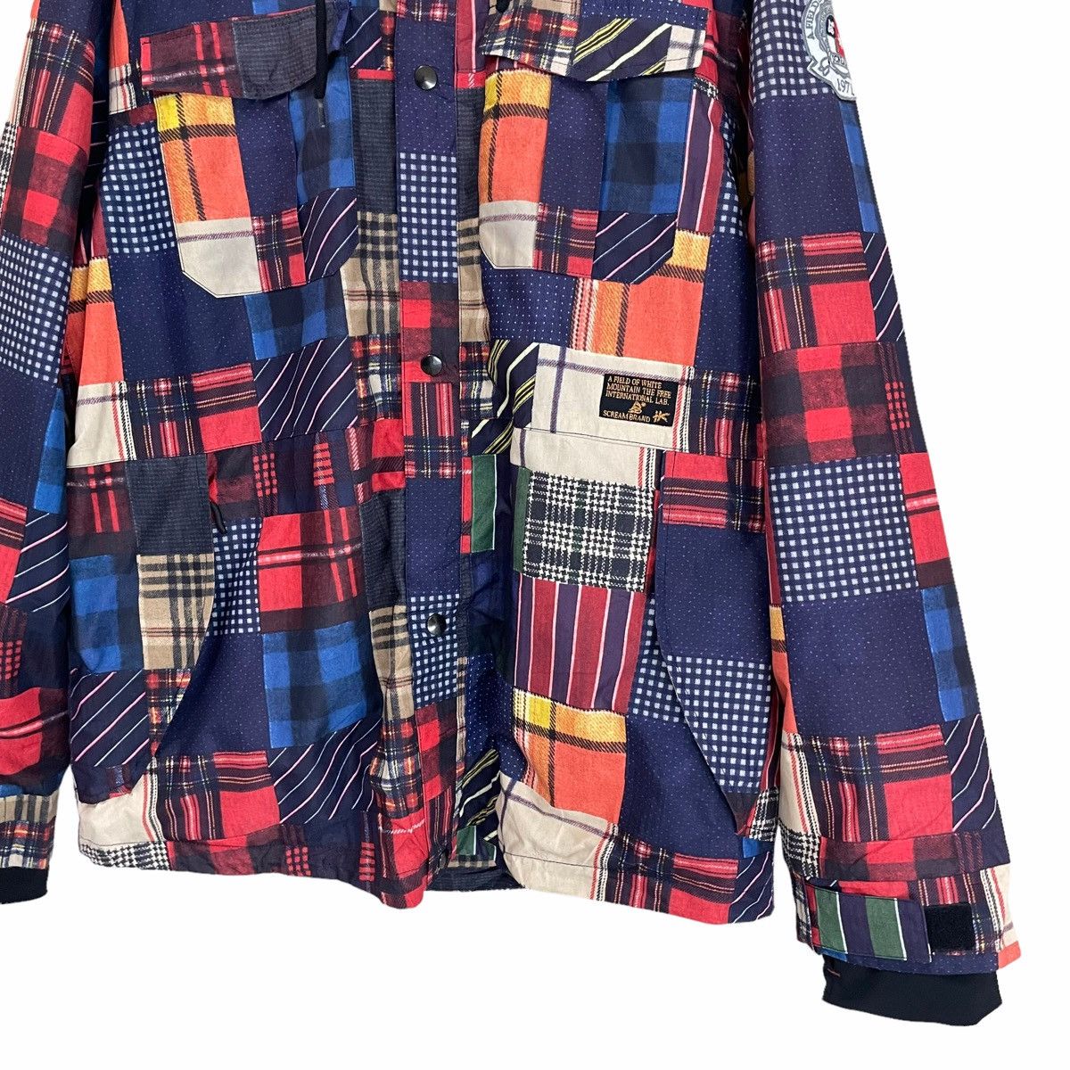 Japanese Brand 💥 SCREAM SNOWBOARD JAPAN PRINTED PATCHWORK JACKET Size US XL / EU 56 / 4 - 5 Thumbnail