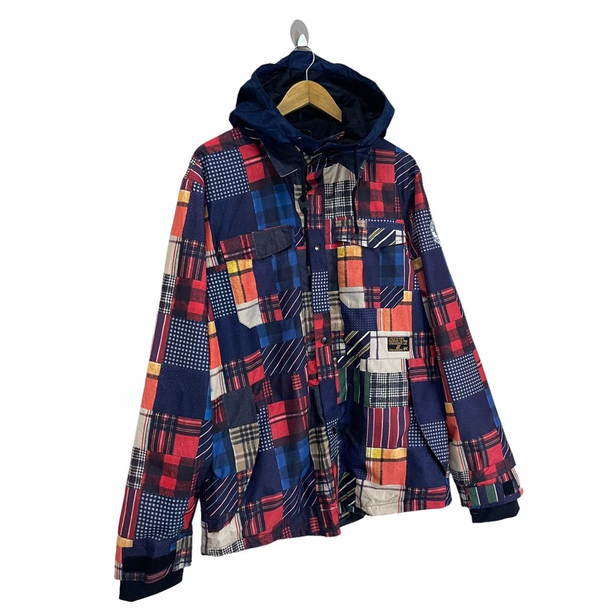 Japanese Brand 💥 SCREAM SNOWBOARD JAPAN PRINTED PATCHWORK JACKET Size US XL / EU 56 / 4 - 4 Thumbnail