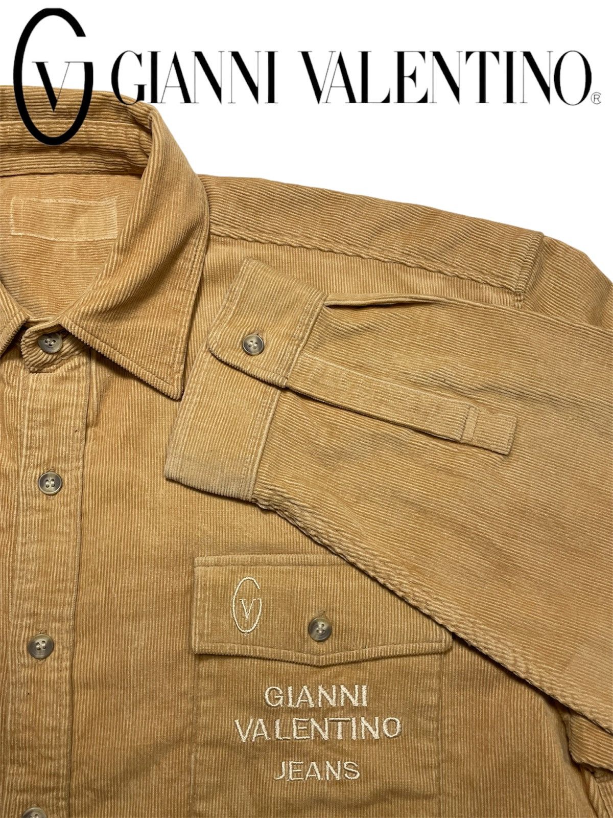 Gianni Valentino × Valentino × Vintage Vintage 90s Gianni Valentino Corduroy sand khaki brown retr Size US L / EU 52-54 / 3 - 5 Thumbnail