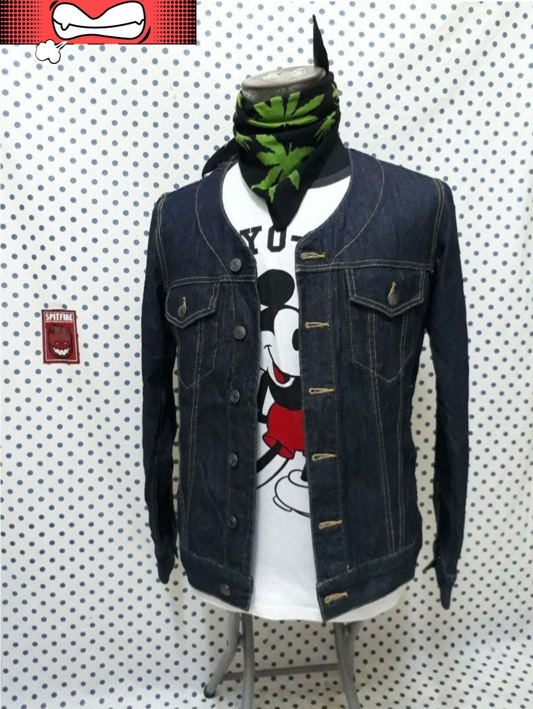 Japanese Brand 💥Jungle storm Navy blue japan denim jacket Size US M / EU 48-50 / 2 - 2 Thumbnail