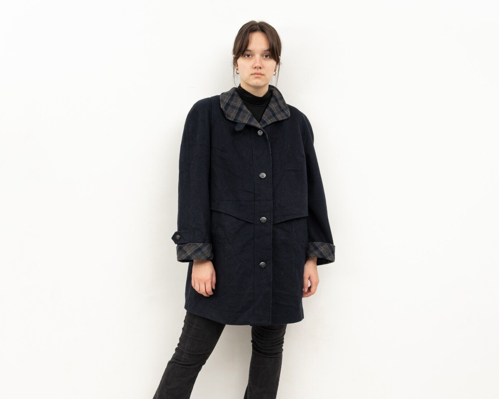C&A × Vintage Alpacca Loden UK 18 Wool US 14 Overcoat EU 46 Jacket Winter Size L / US 10 / IT 46 - 2 Thumbnail