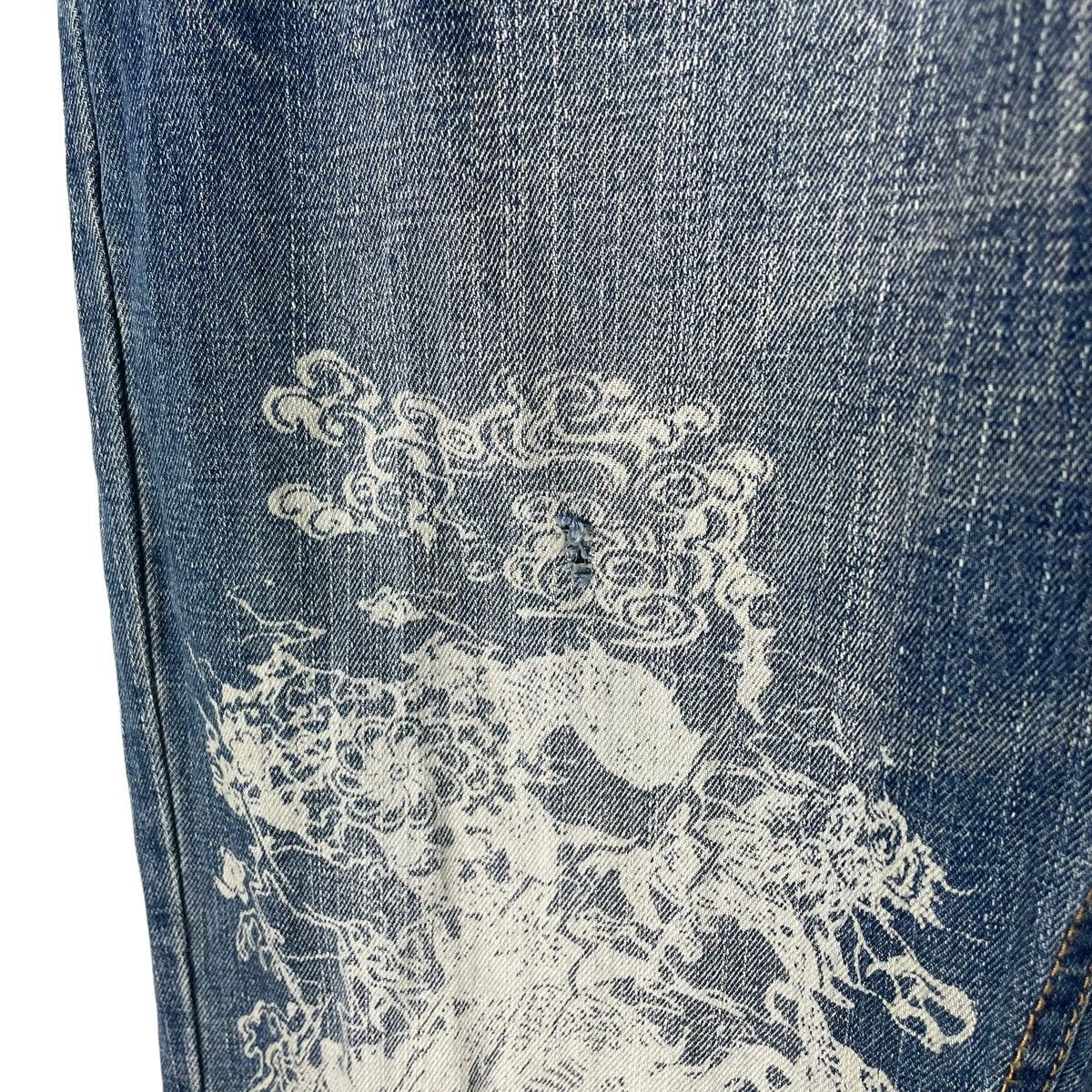 Japanese Brand ☀️PATCHWORK DENIM POP ART JEANS PANTS LIKE KAPITAL Size US 32 / EU 48 - 11 Thumbnail