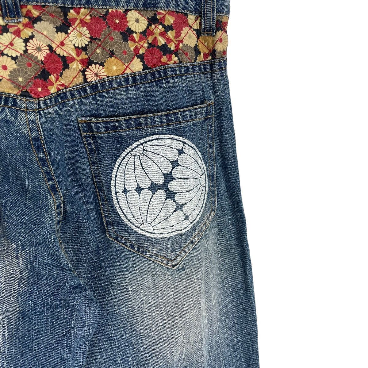 Japanese Brand ☀️PATCHWORK DENIM POP ART JEANS PANTS LIKE KAPITAL Size US 32 / EU 48 - 15 Thumbnail
