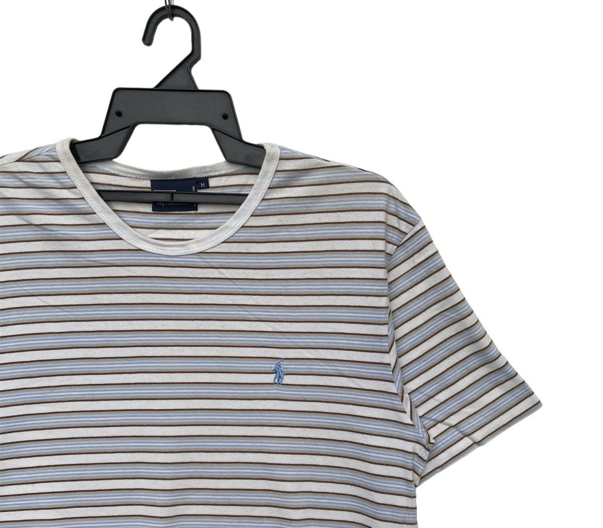 Polo Ralph Lauren Vintage 90s Polo by Ralph Lauren Stripes Big Logo T-Shirt Size US M / EU 48-50 / 2 - 2 Thumbnail